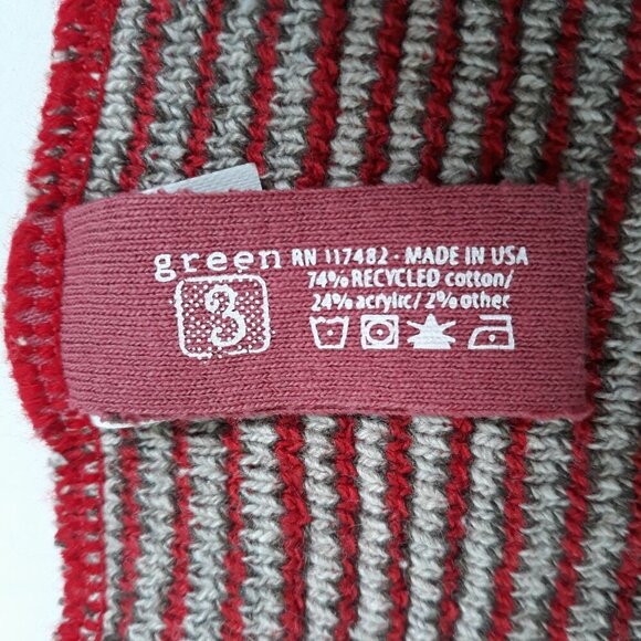 Green 3 Apparel Recycled Cotton Sock Monkey Scarf Long Novelty Whimsical 9.5x76 - Picture 7 of 8